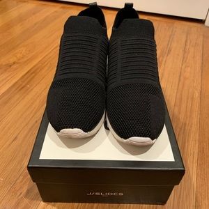 J/Slides Black Knit Great Sneakers